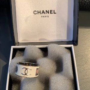 Chanel white Badges Ring